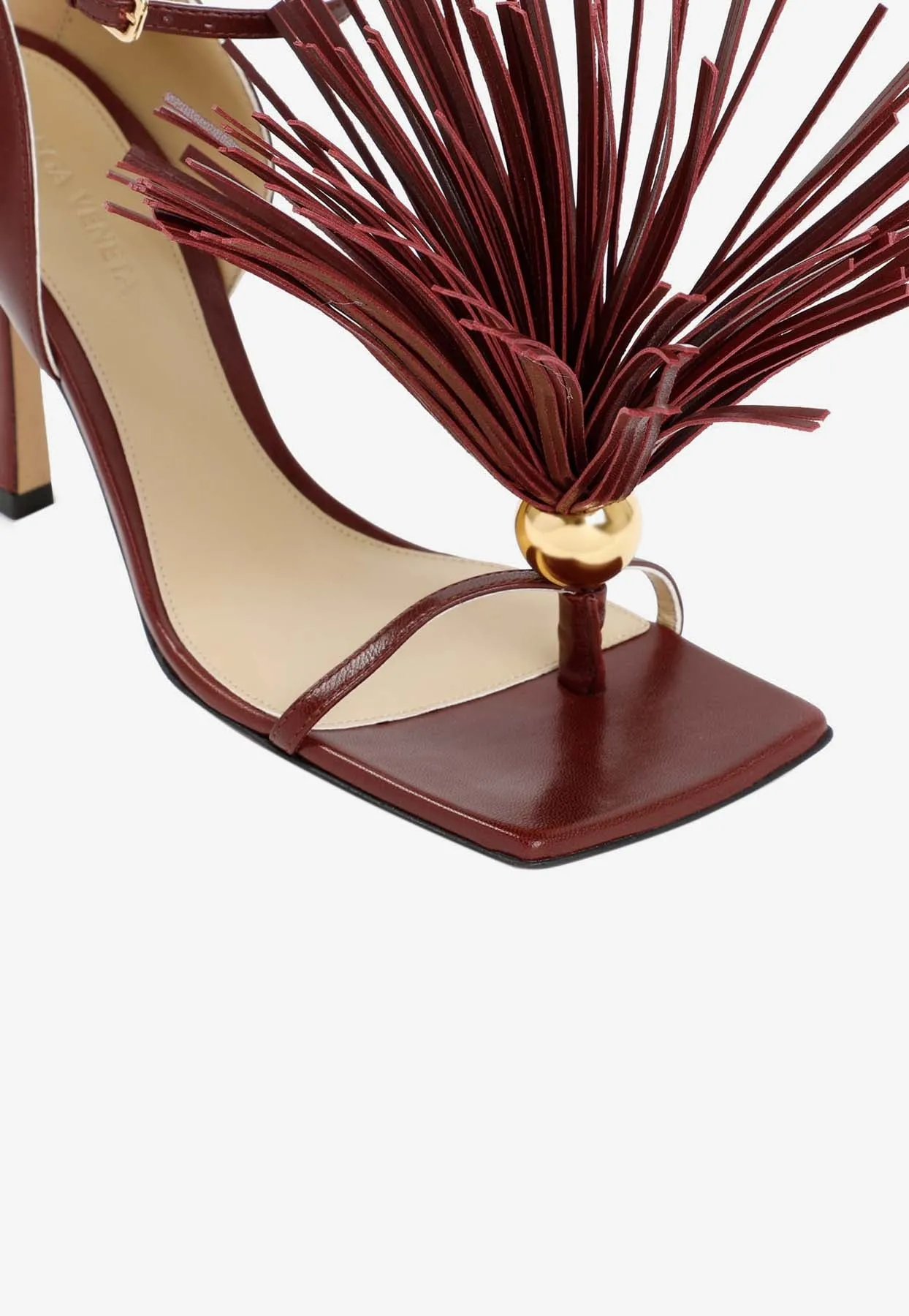 90 Tassel-Embellished Leather Sandals