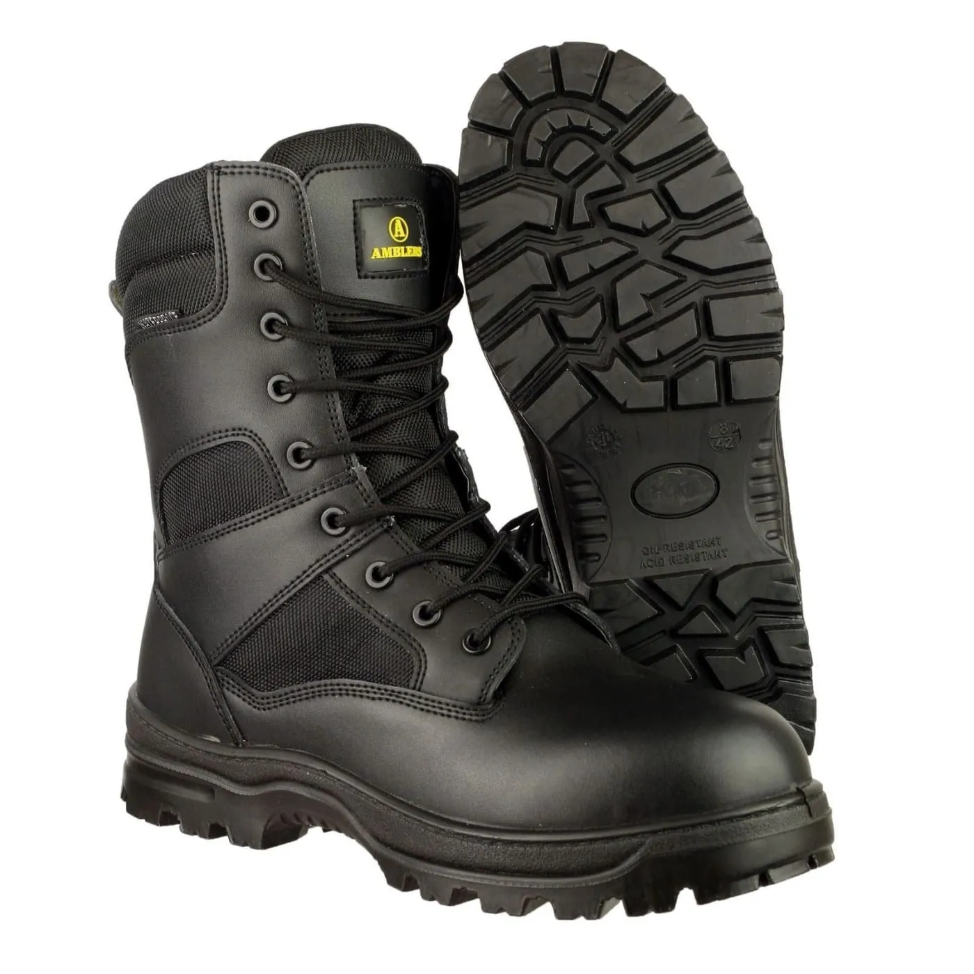 Amblers Safety Black Combat Hi-Leg Waterproof Metal Free Boots