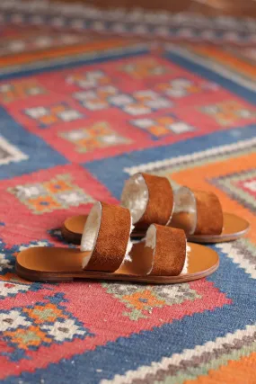 Berger - Camel Sole - Two-Strap Sandals