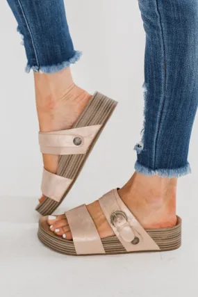 Blowfish Marge Platform Sandals- Rose Gold
