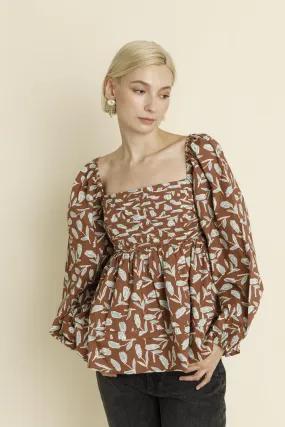 Cecilia SHIRRED PINTUCK PLEAT BLOUSE