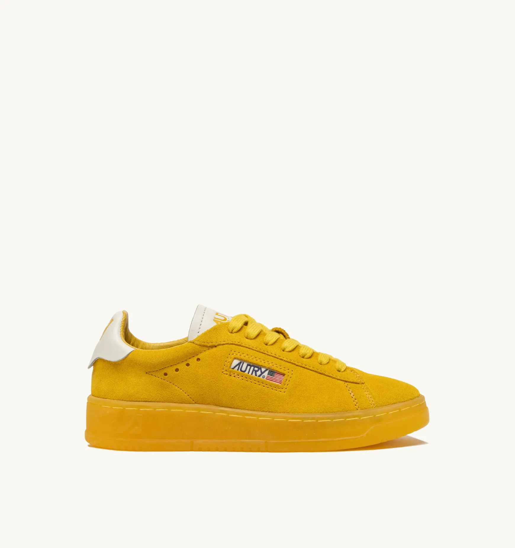 Dallas Yellow Suede Leather Sneakers