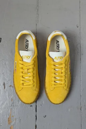 Dallas Yellow Suede Leather Sneakers