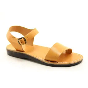 Demeter - Tan leather sandal with ankle strap