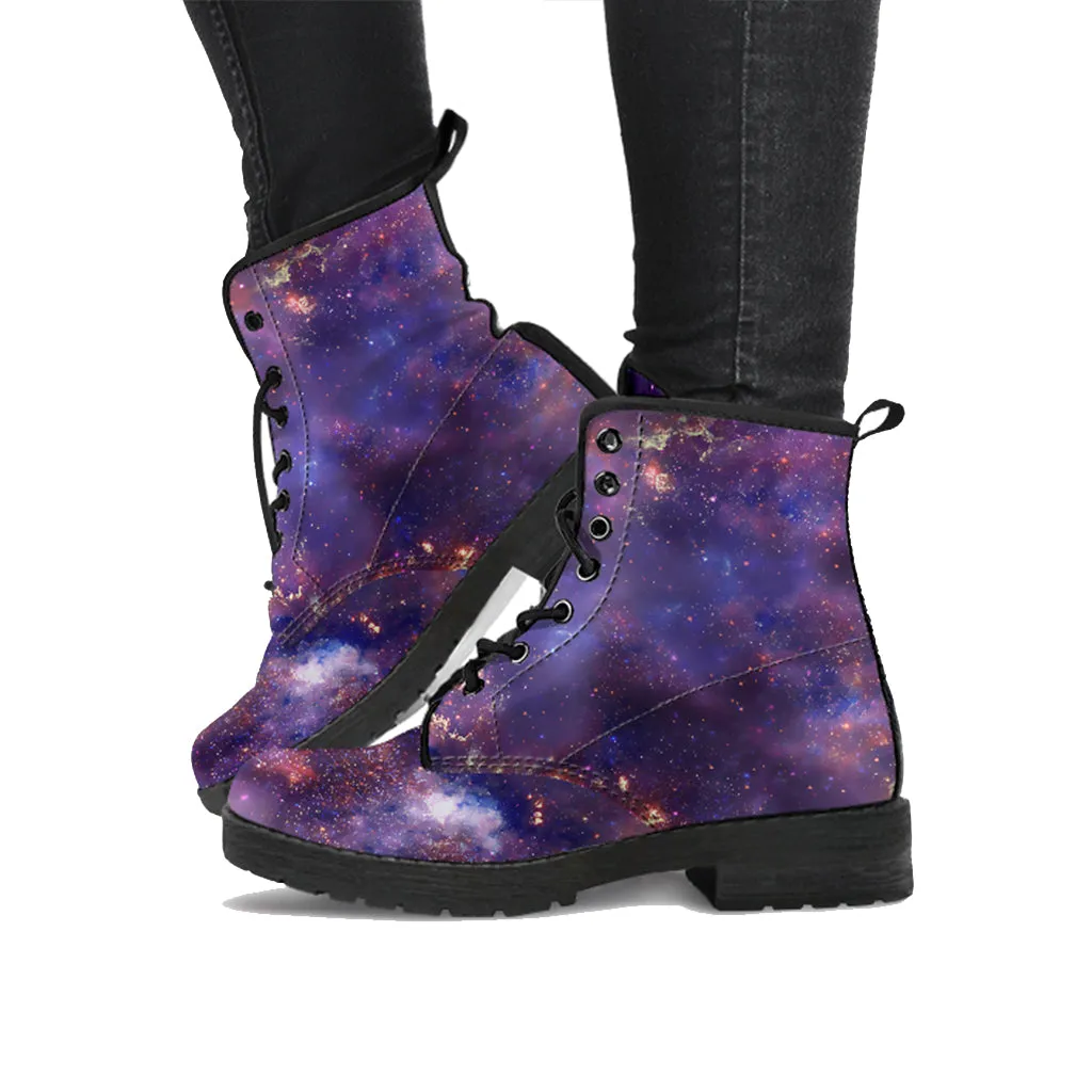 ECO-Leather Galaxy Boots Women's Vegan Leather Combat Boots