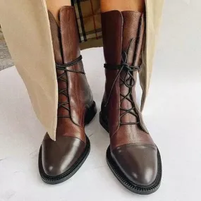 Elegant Vegan Leather Flat Ankle Boots for Women | Eco-Friendly Materials