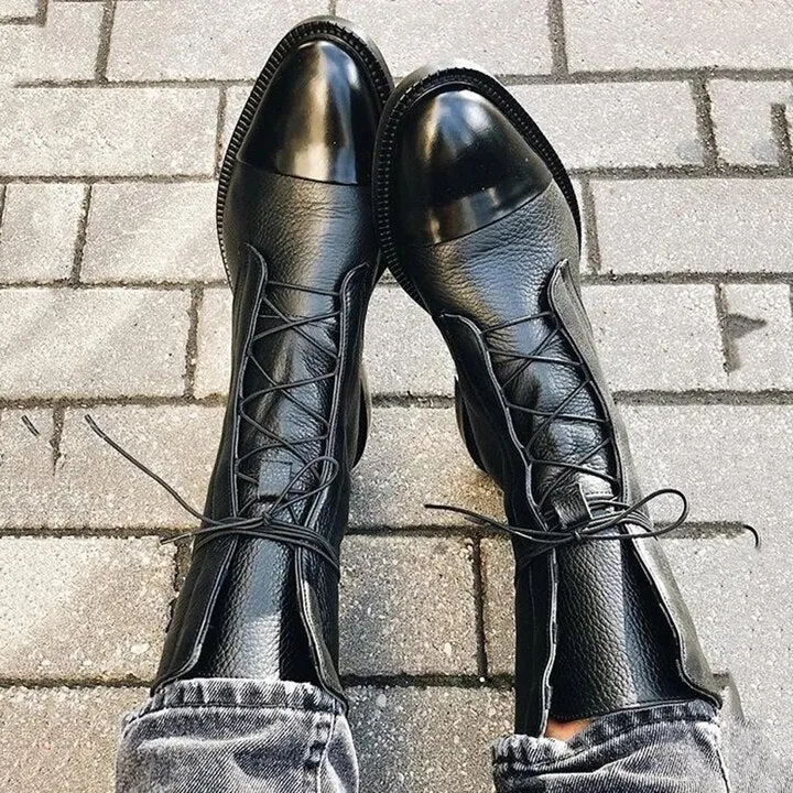 Elegant Vegan Leather Flat Ankle Boots for Women | Eco-Friendly Materials