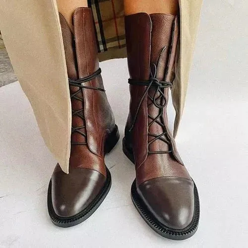 Elegant Vegan Leather Flat Ankle Boots for Women | Eco-Friendly Materials