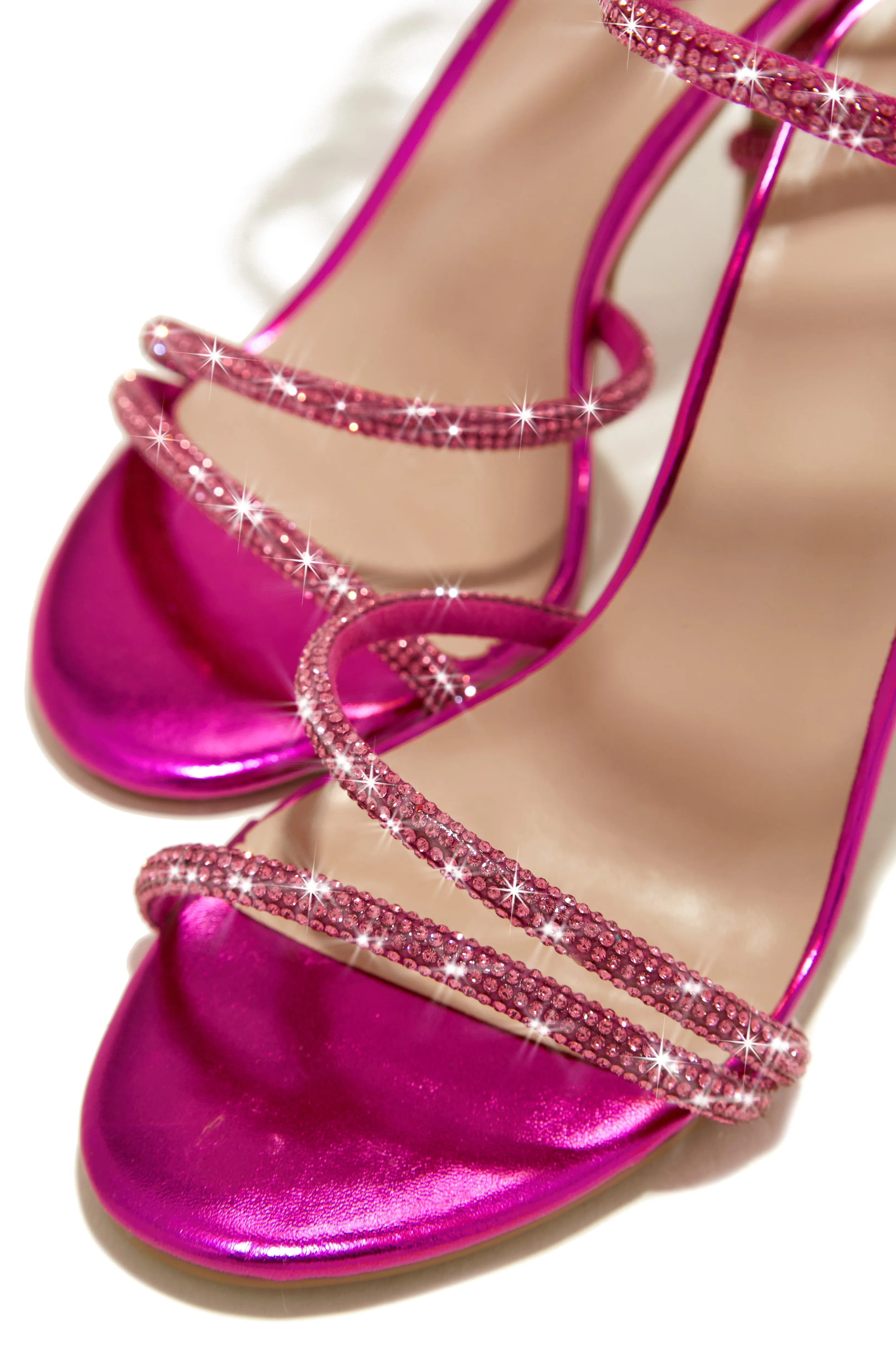 Fantasies Embellished Around The Ankle Coil Heels - Pink