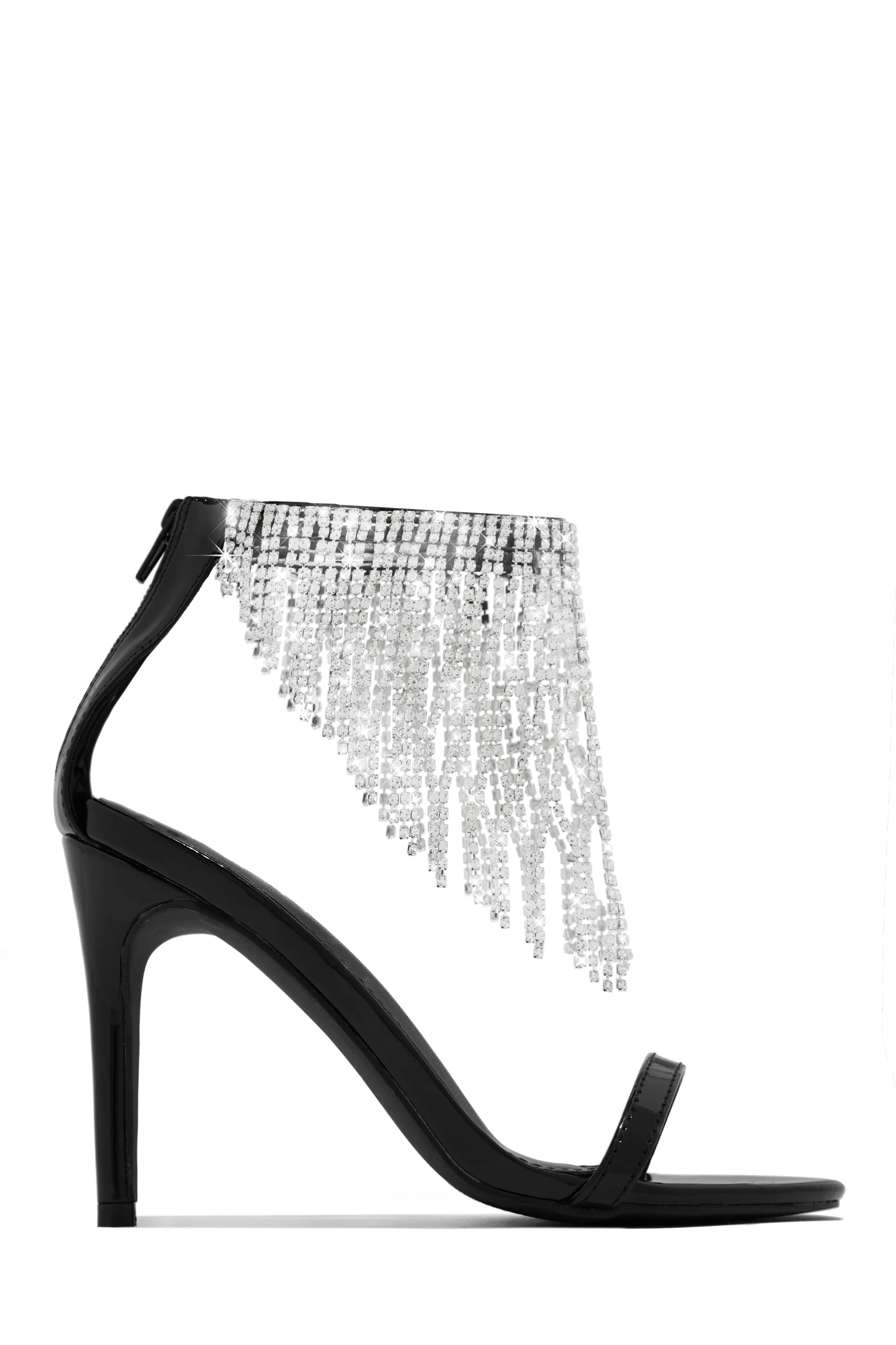 Formal Icon Embellished Dangle Heels - Silver