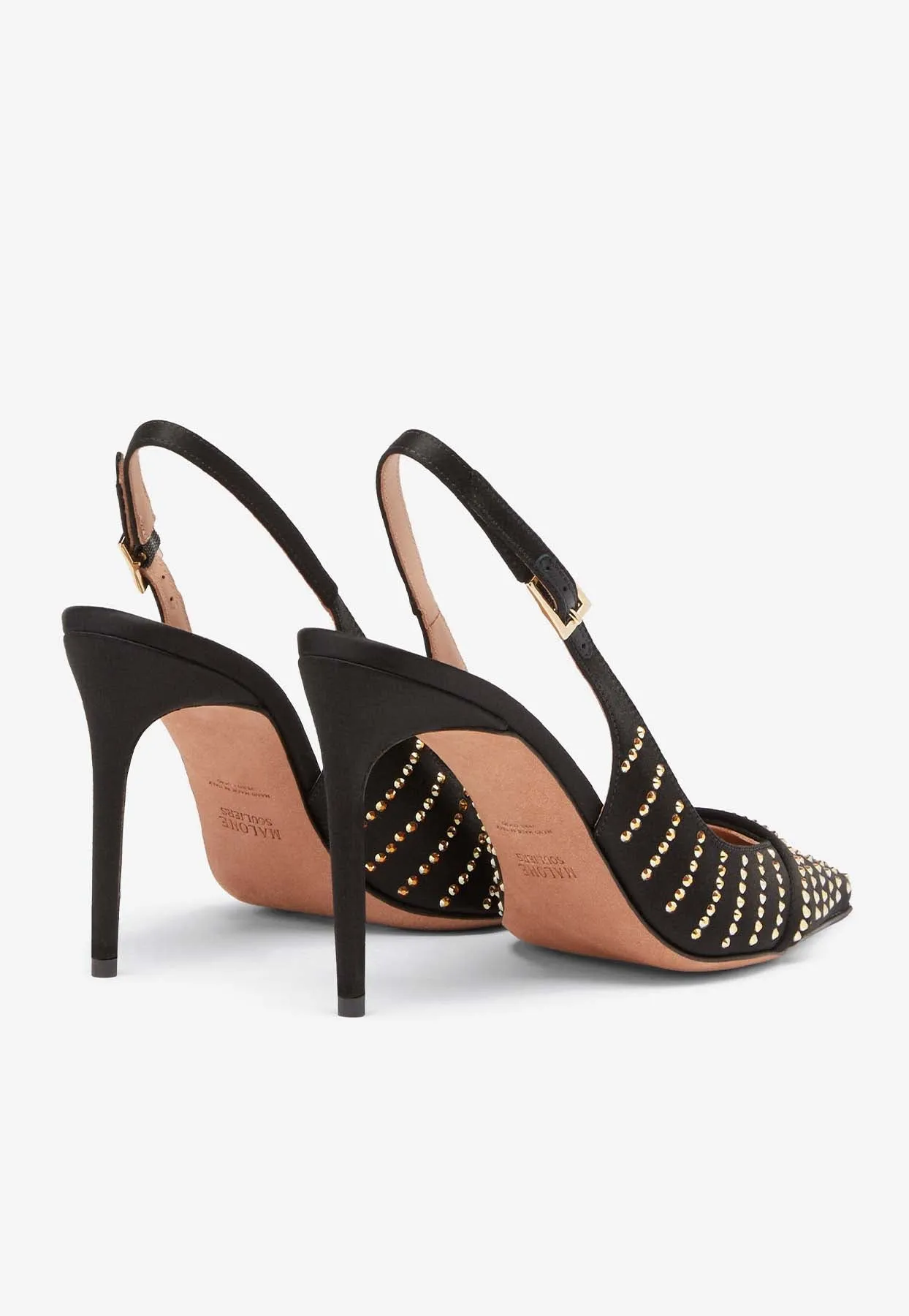 Jazz 90 Embellished Slingback Satin Pumps