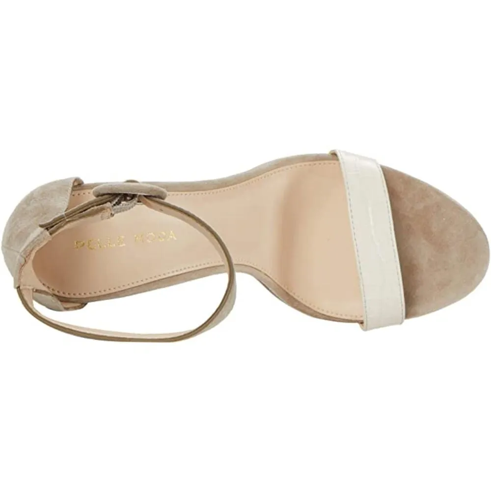 Kallie Bone Suede Crocodile Combo Pelle Moda Sandals