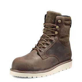 Kodiak Men's McKinney Wedge 8" Safety Work Boots – Waterproof Leather, Composite Toe & Plate, Comfortzone Footbed, Slip-Resistant | Sizes 7-15