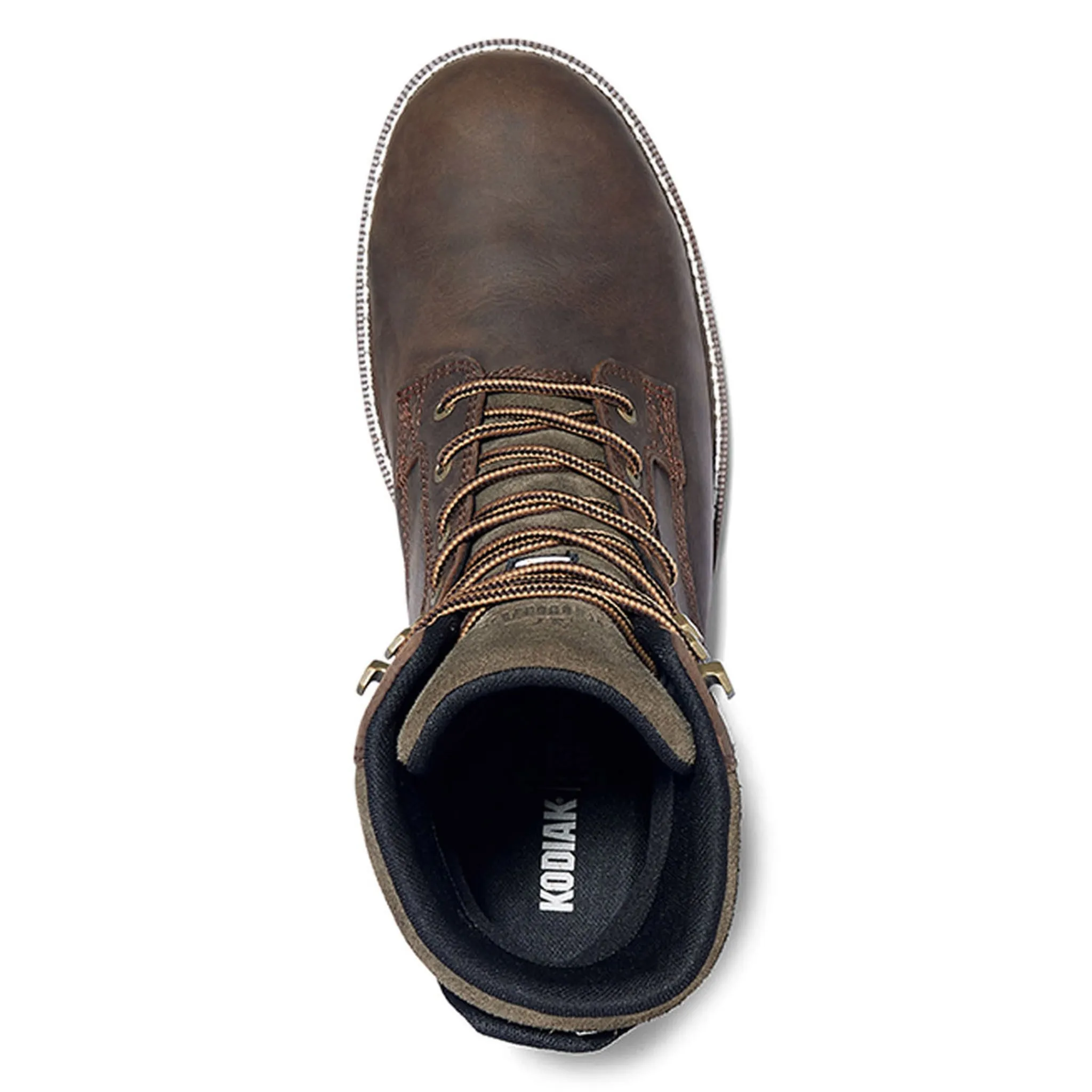 Kodiak Men's McKinney Wedge 8" Safety Work Boots – Waterproof Leather, Composite Toe & Plate, Comfortzone Footbed, Slip-Resistant | Sizes 7-15