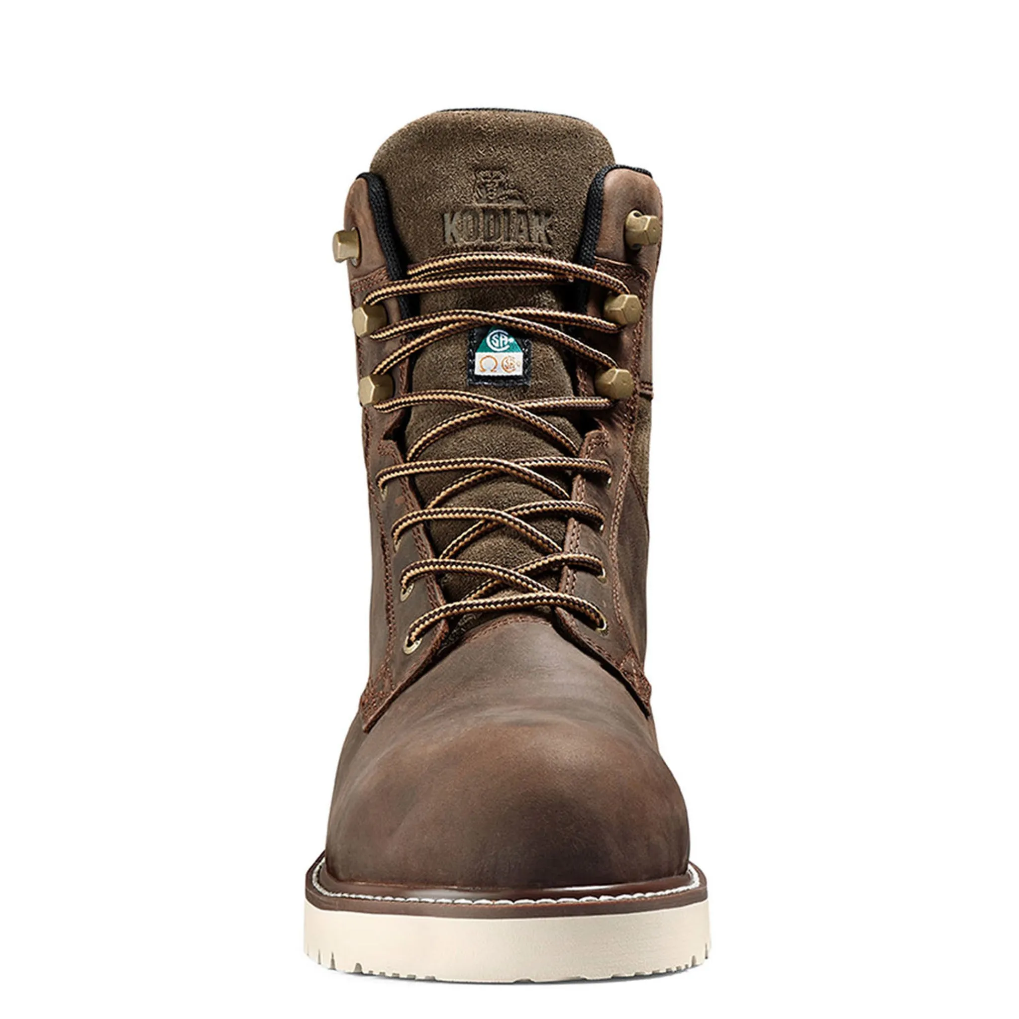 Kodiak Men's McKinney Wedge 8" Safety Work Boots – Waterproof Leather, Composite Toe & Plate, Comfortzone Footbed, Slip-Resistant | Sizes 7-15