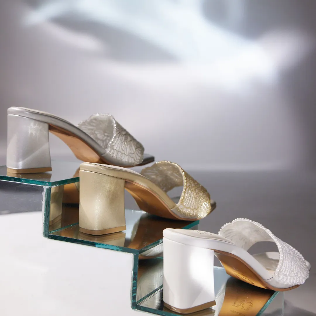 Liza Pearly White Heels