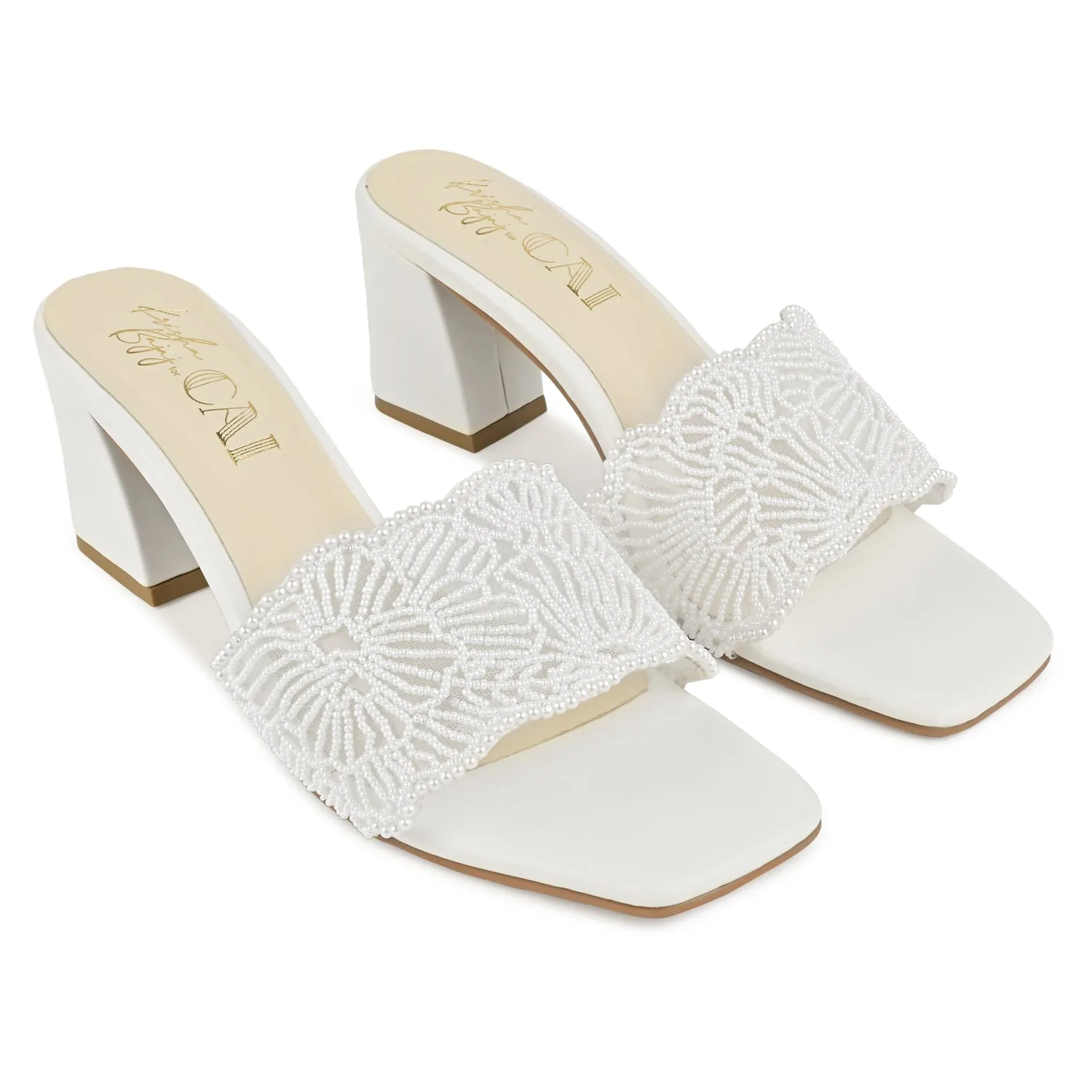 Liza Pearly White Heels