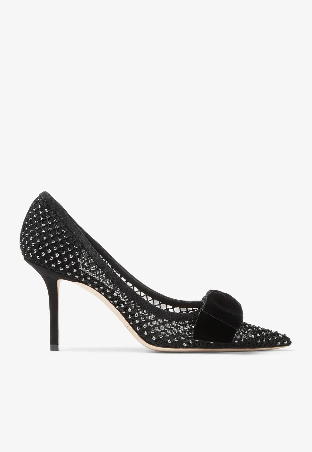 Love 85 Crystal Pumps with Velvet Bow