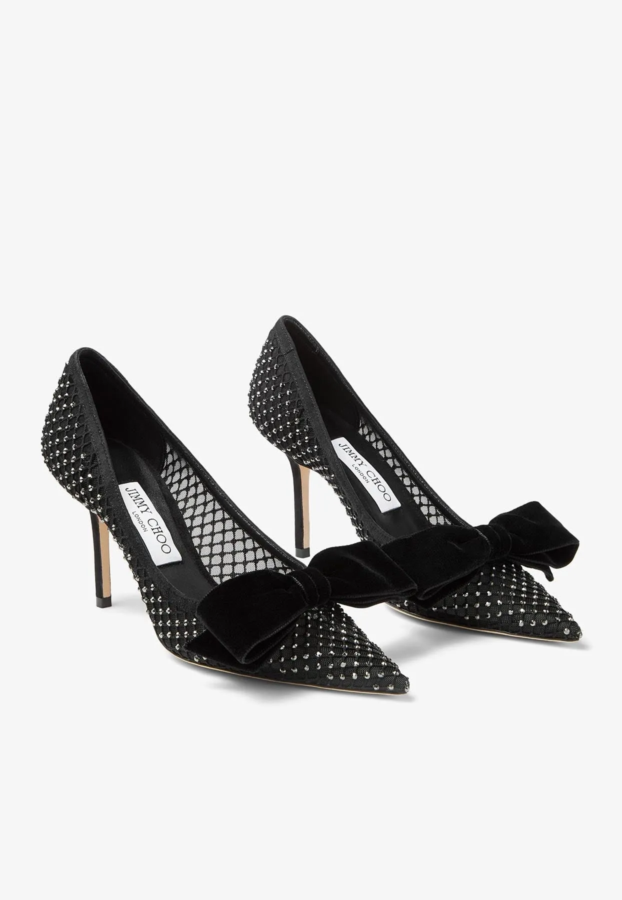 Love 85 Crystal Pumps with Velvet Bow