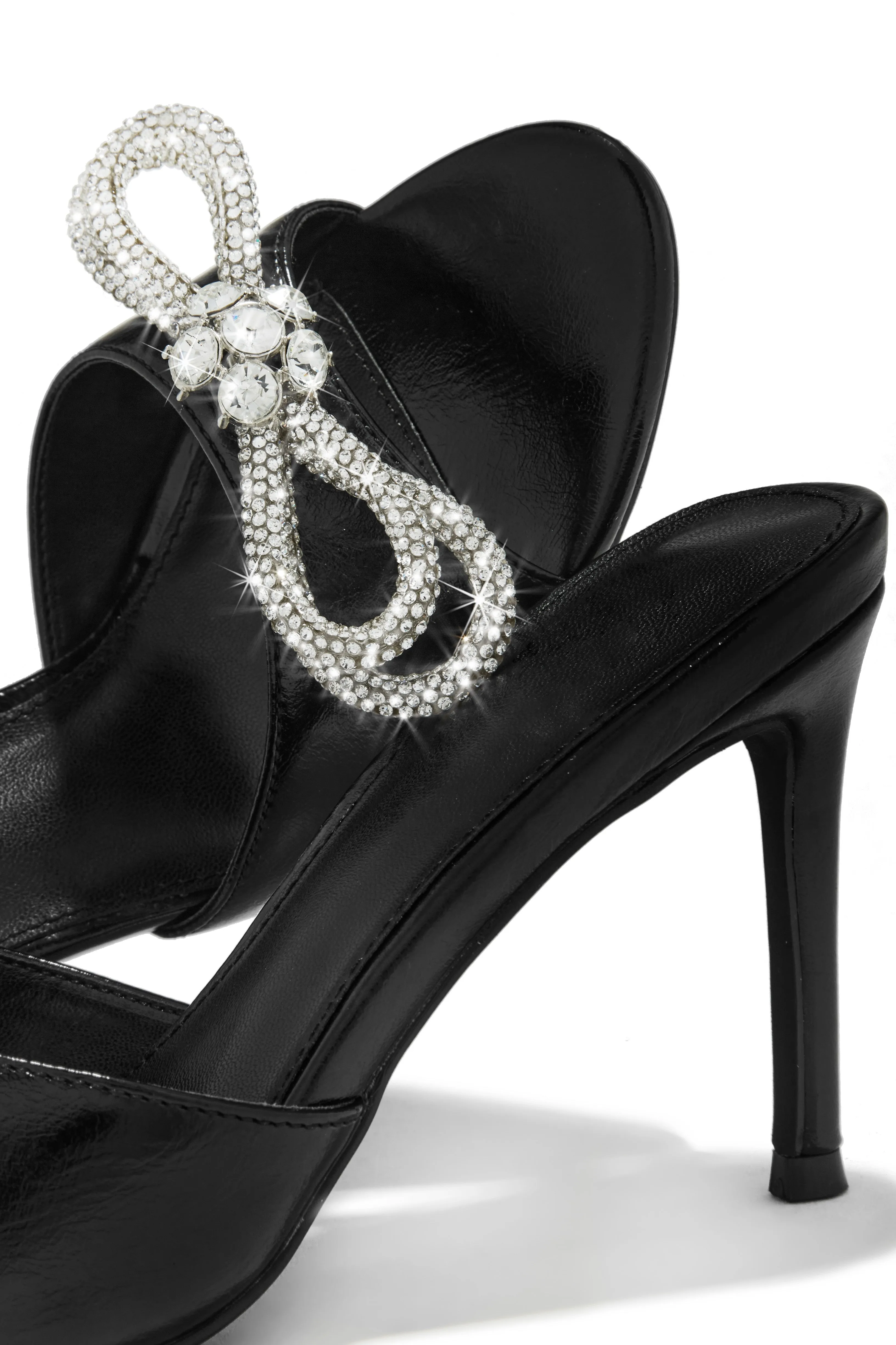 Mishelle Embellished Mule Heels - Black
