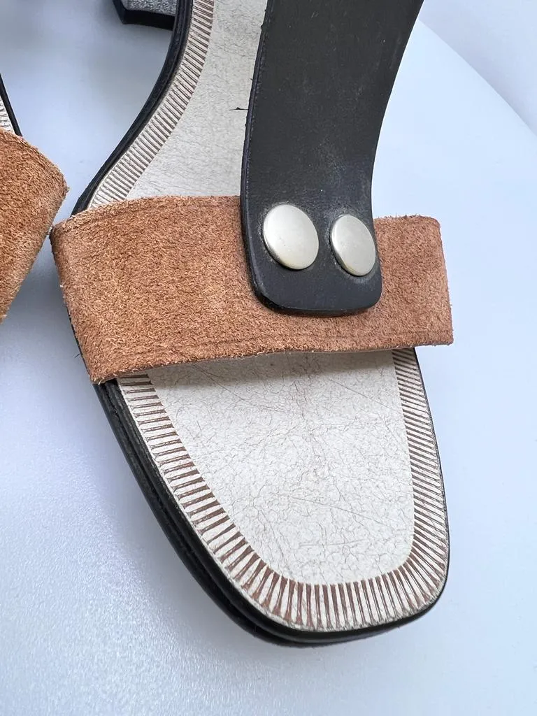 PEDRO GARCIA T-STRAP LEATHER SANDALS