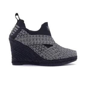 Portofino Silver Black Espadrilles