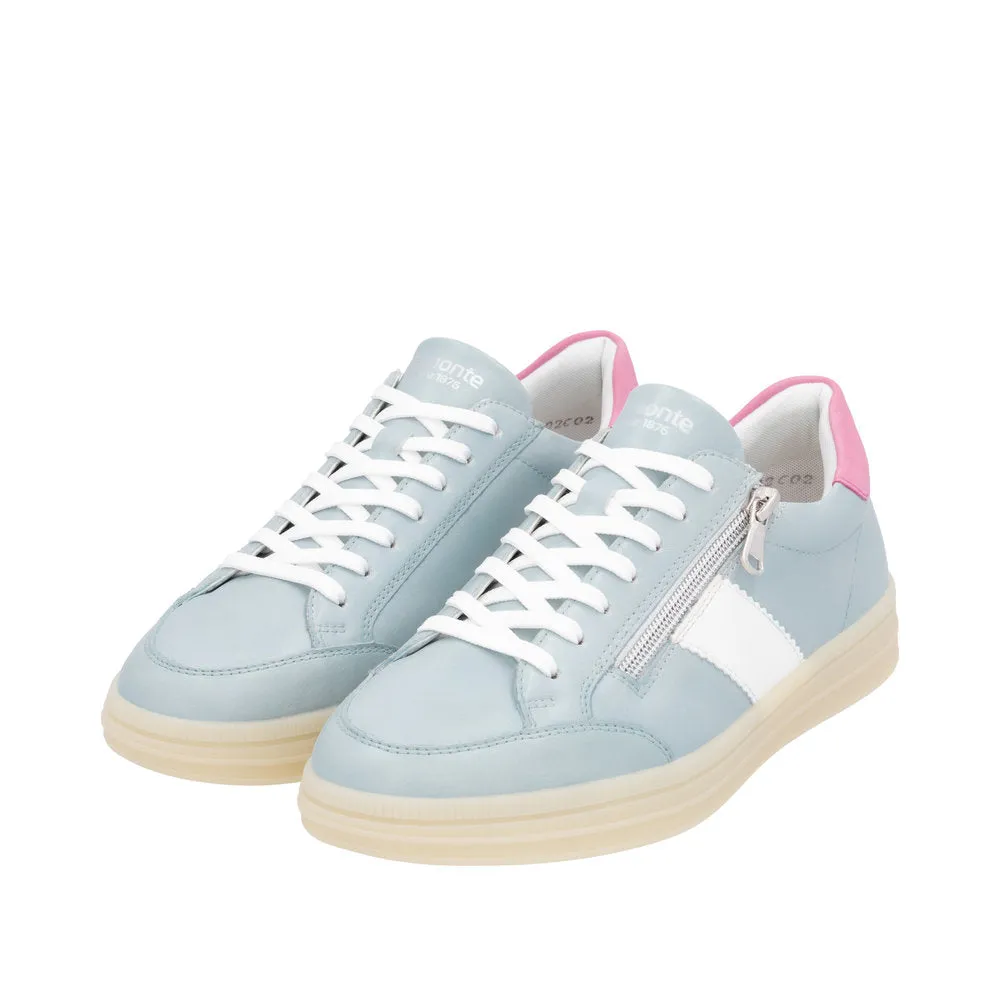 Remonte D2C02-12 Odeon Leather Light Blue Combination Trainers