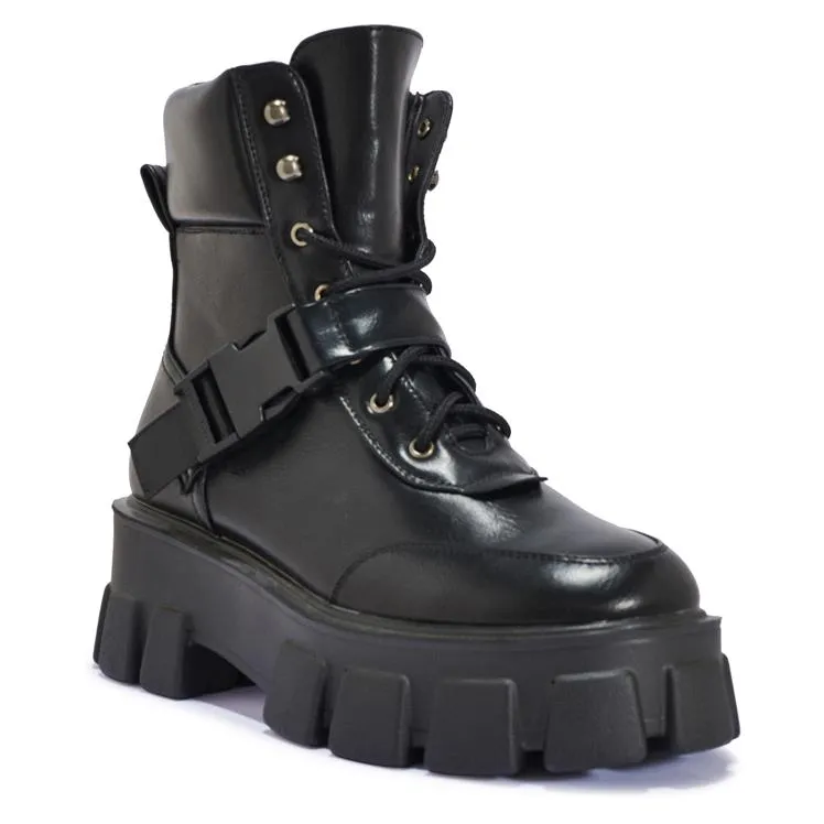 ROTA12 EXTREME CHUNKY SPORTS LACE UP BUCKLE BOOT