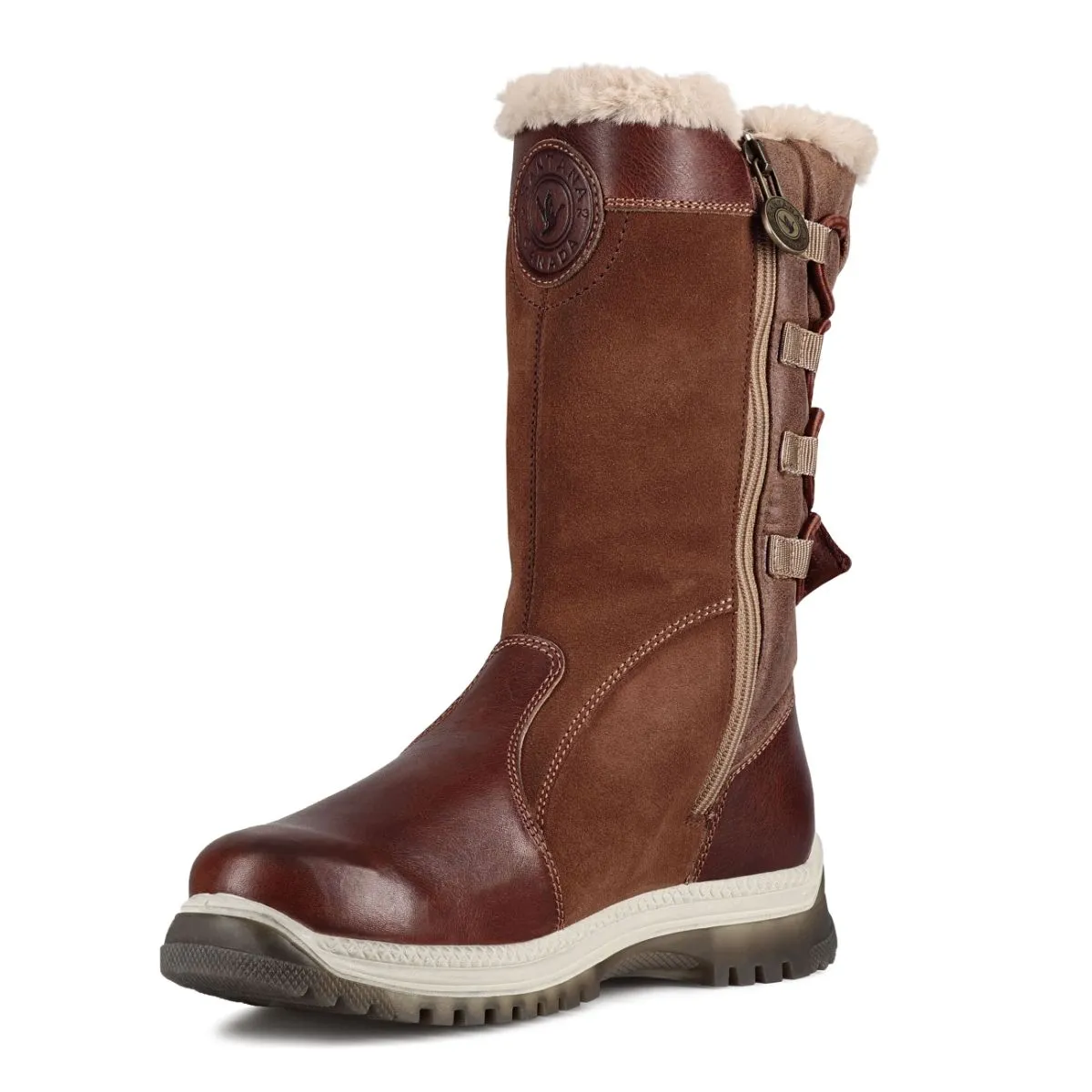 Santana Canada Women's MayerLuxe Winter Boots in Cognac Burgundy