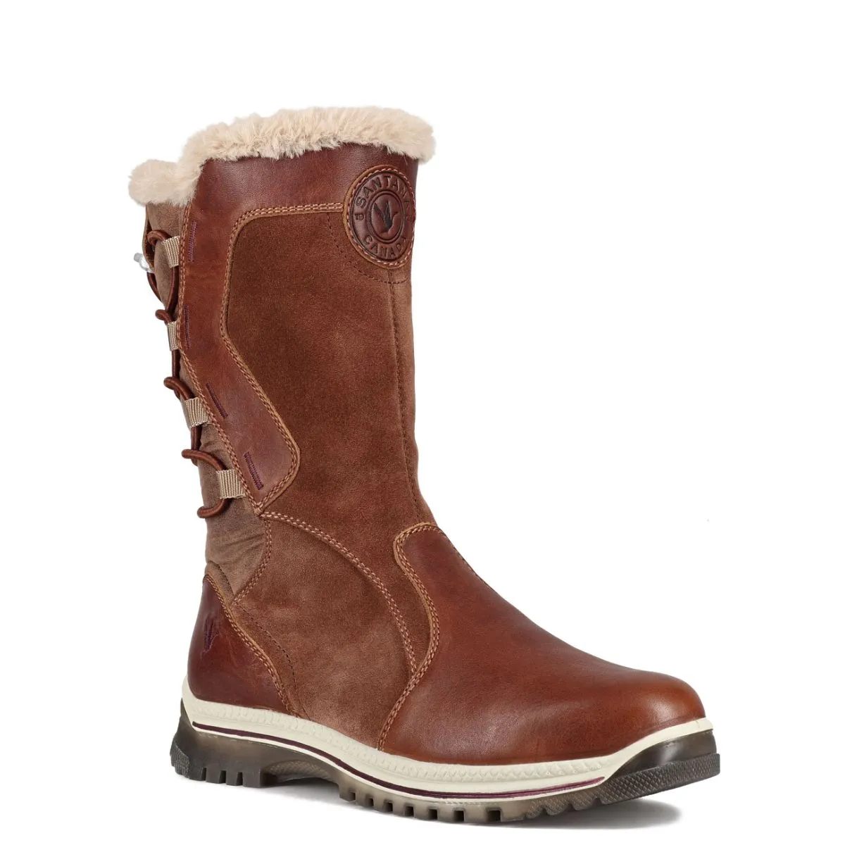 Santana Canada Women's MayerLuxe Winter Boots in Cognac Burgundy