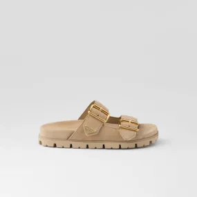 Suede strap slides