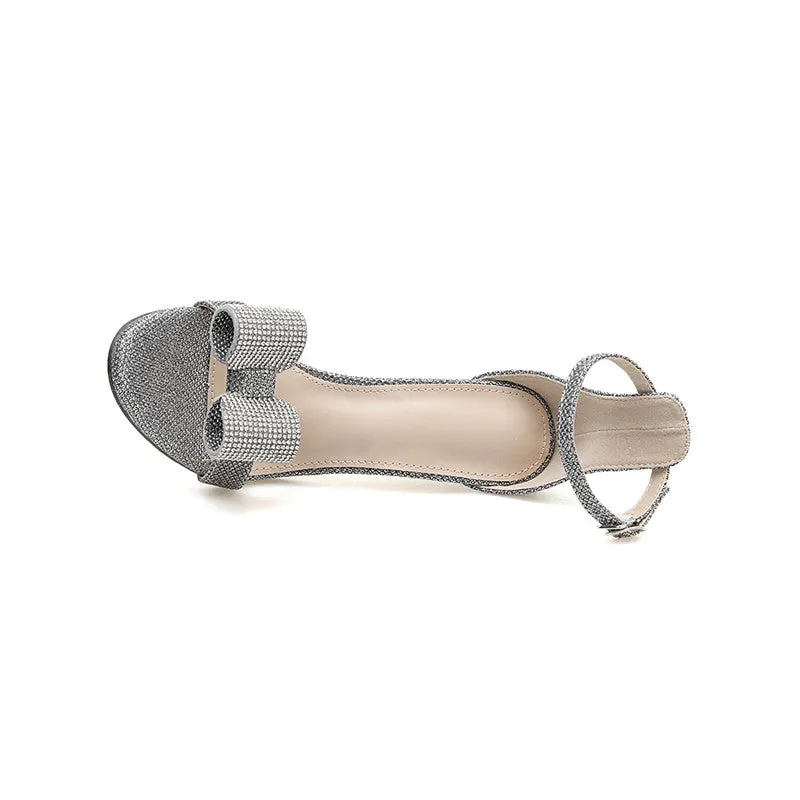 Summer Pointed Toe High Heels Crystal Diamond Sandals