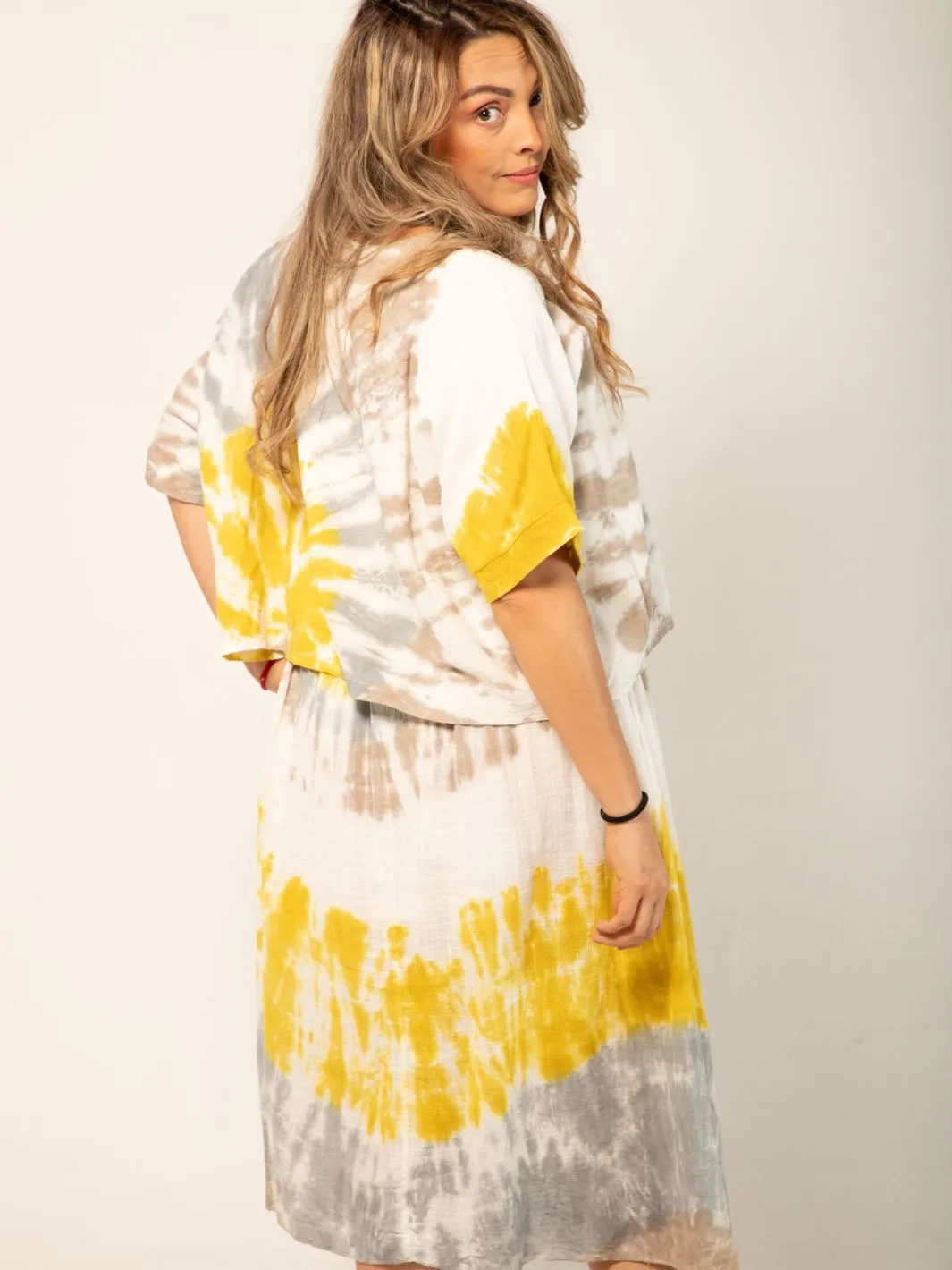 Tie Dye All-In-One Top/Dress - Pink/Blue