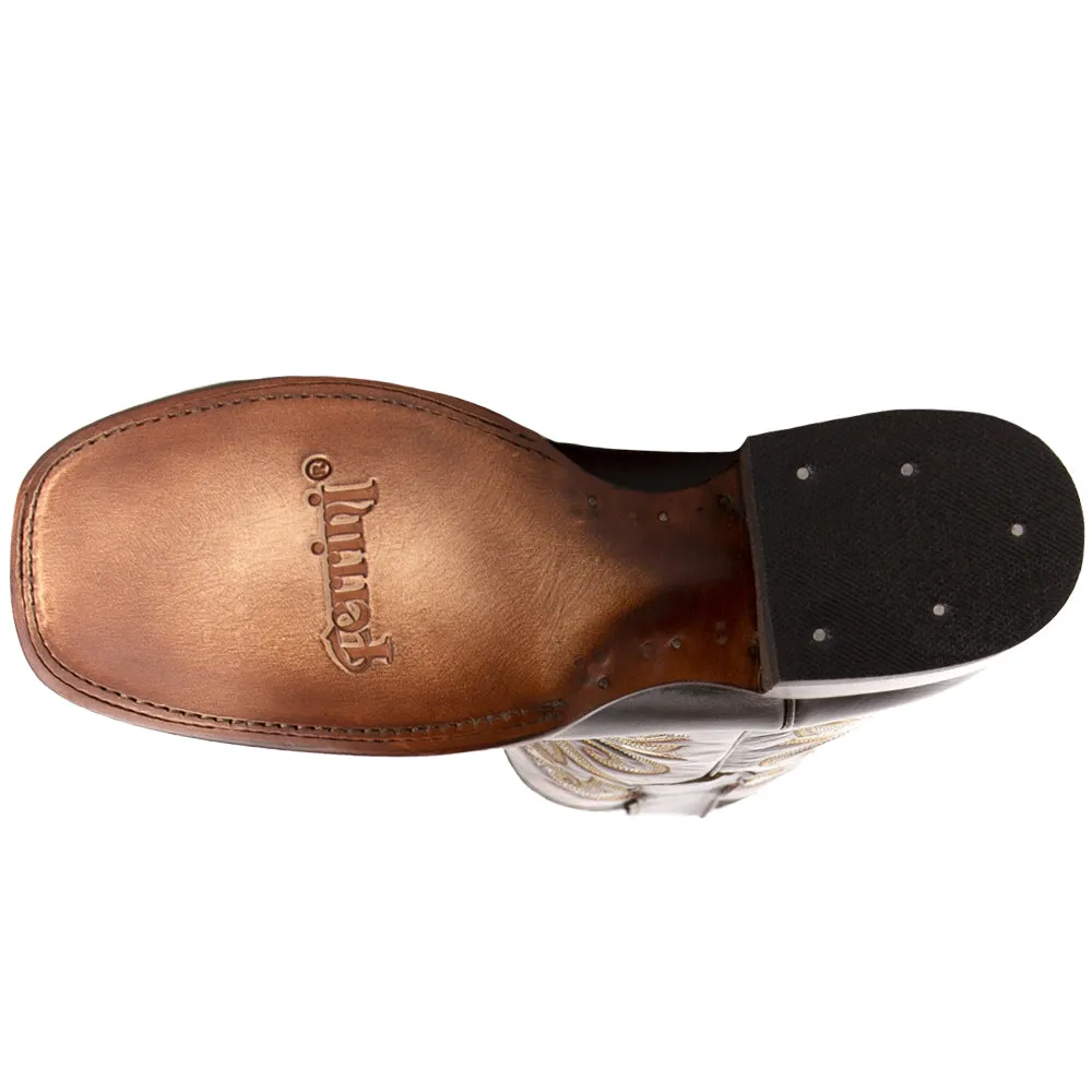 Tundra Embroidered Square Toe Cowboy Boots