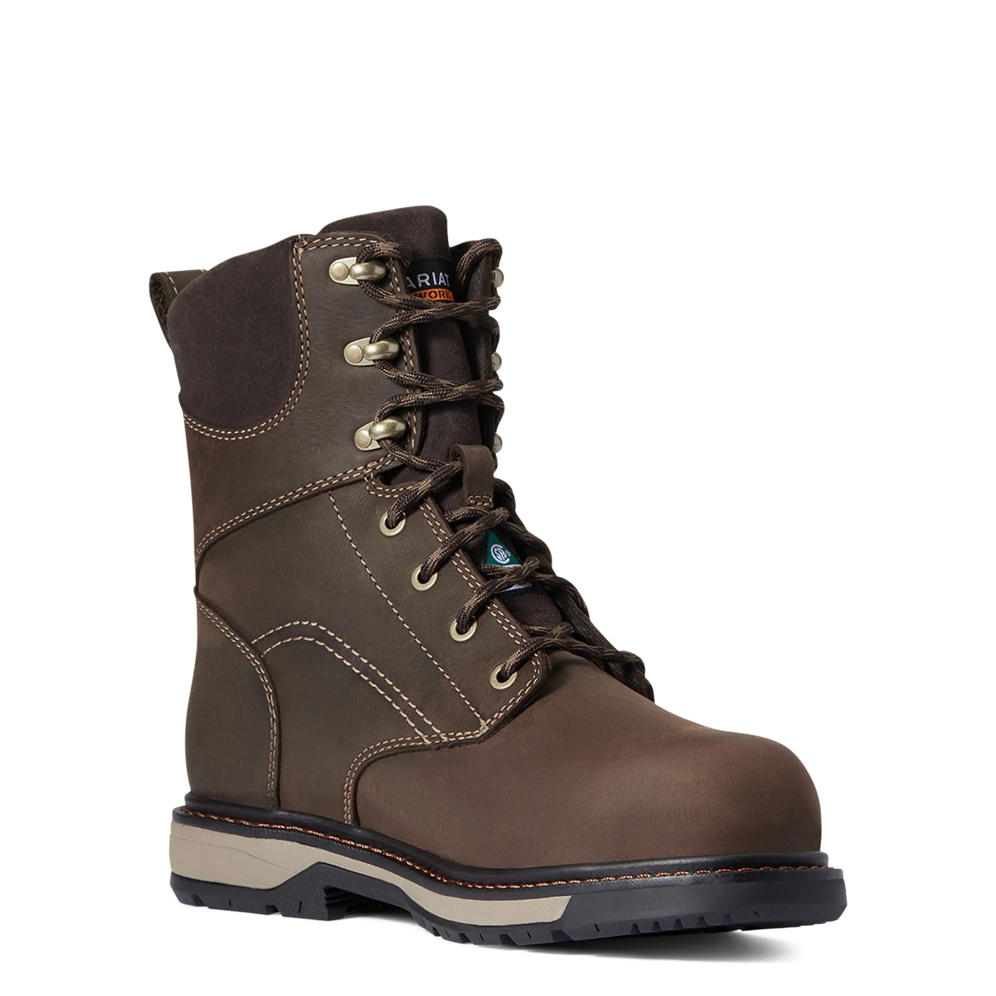WMS Riveter 8" CSA Glacier Grip Waterproof 400g Composite Toe Work Boot Brown