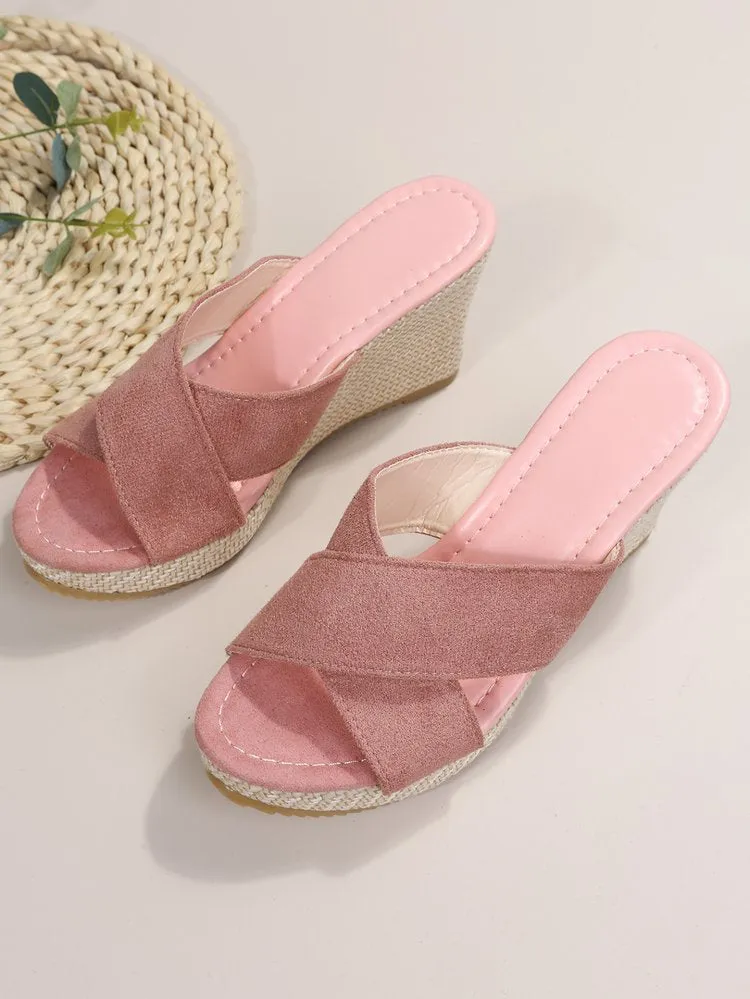 Women's Cross-Strap Wedge Sandals