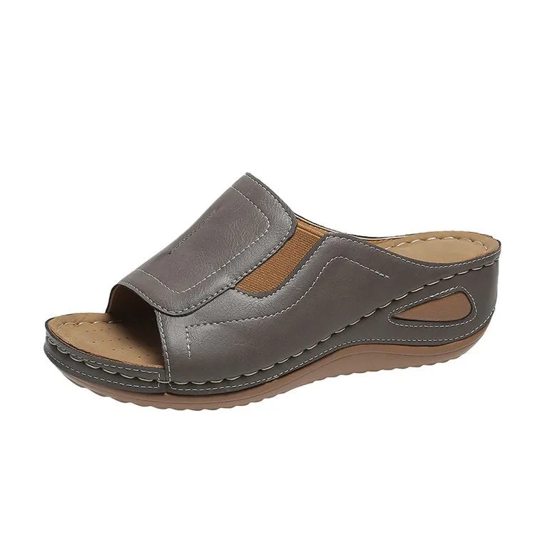 Women’s Wide Strap Wedge Heel Sandals