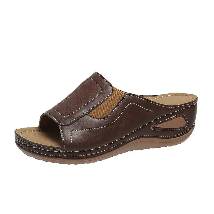Women’s Wide Strap Wedge Heel Sandals