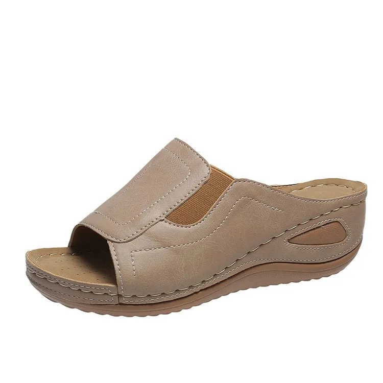 Women’s Wide Strap Wedge Heel Sandals