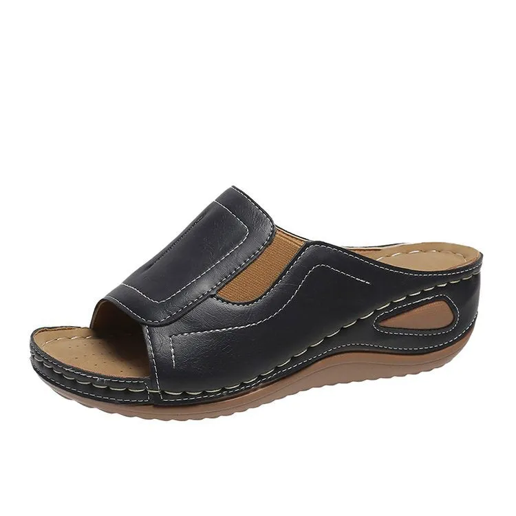 Women’s Wide Strap Wedge Heel Sandals
