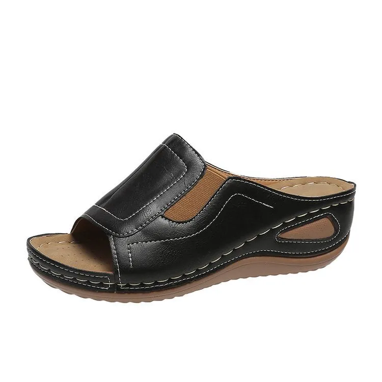 Women’s Wide Strap Wedge Heel Sandals